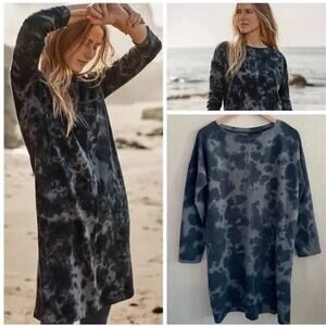 PureJill Cloud Tie-Dyed Knit Dress Womens SZ LP Cotton Long Sleeve Pockets GUC💗